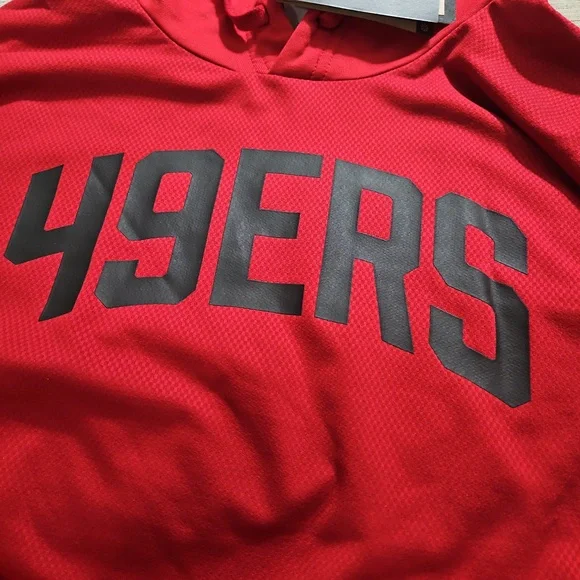 49ers Red Hoodie. Nike. NWT. High Quality Dri Fit Material. - Picture 6 of 9